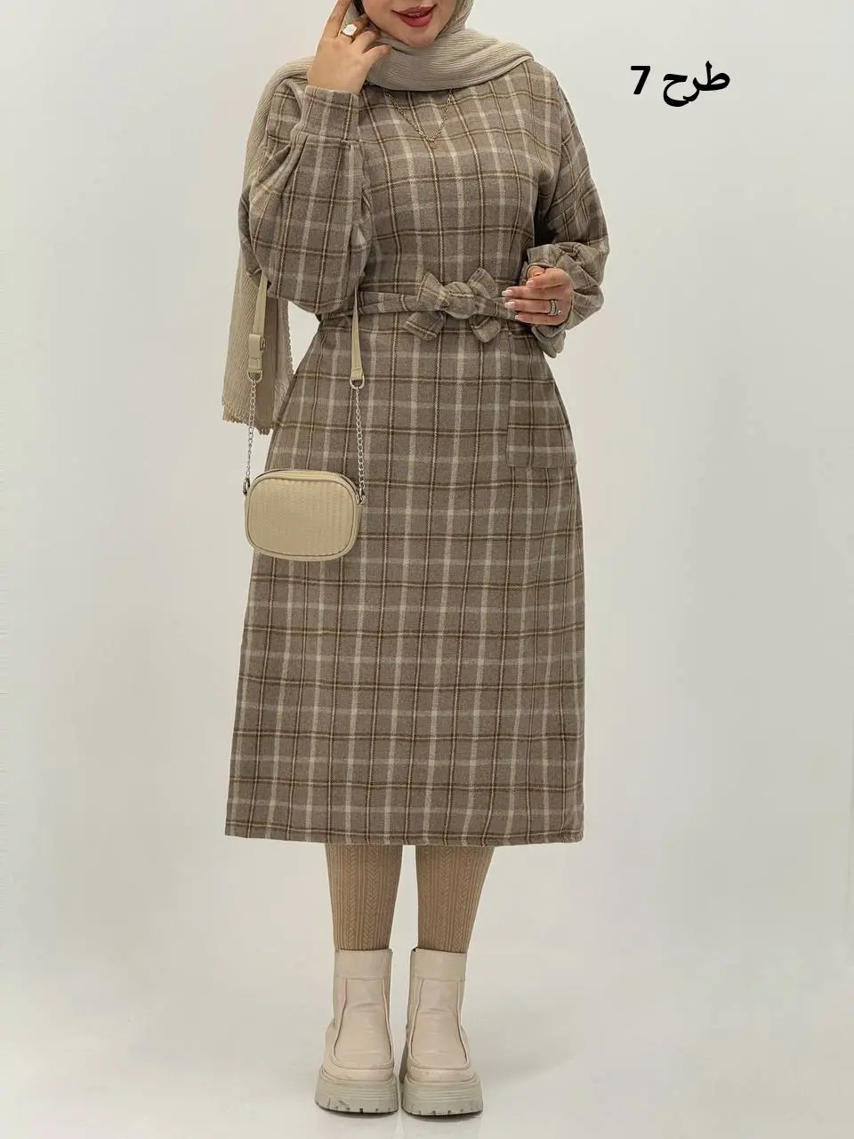 3593-کفتان چهارخونه پشمی